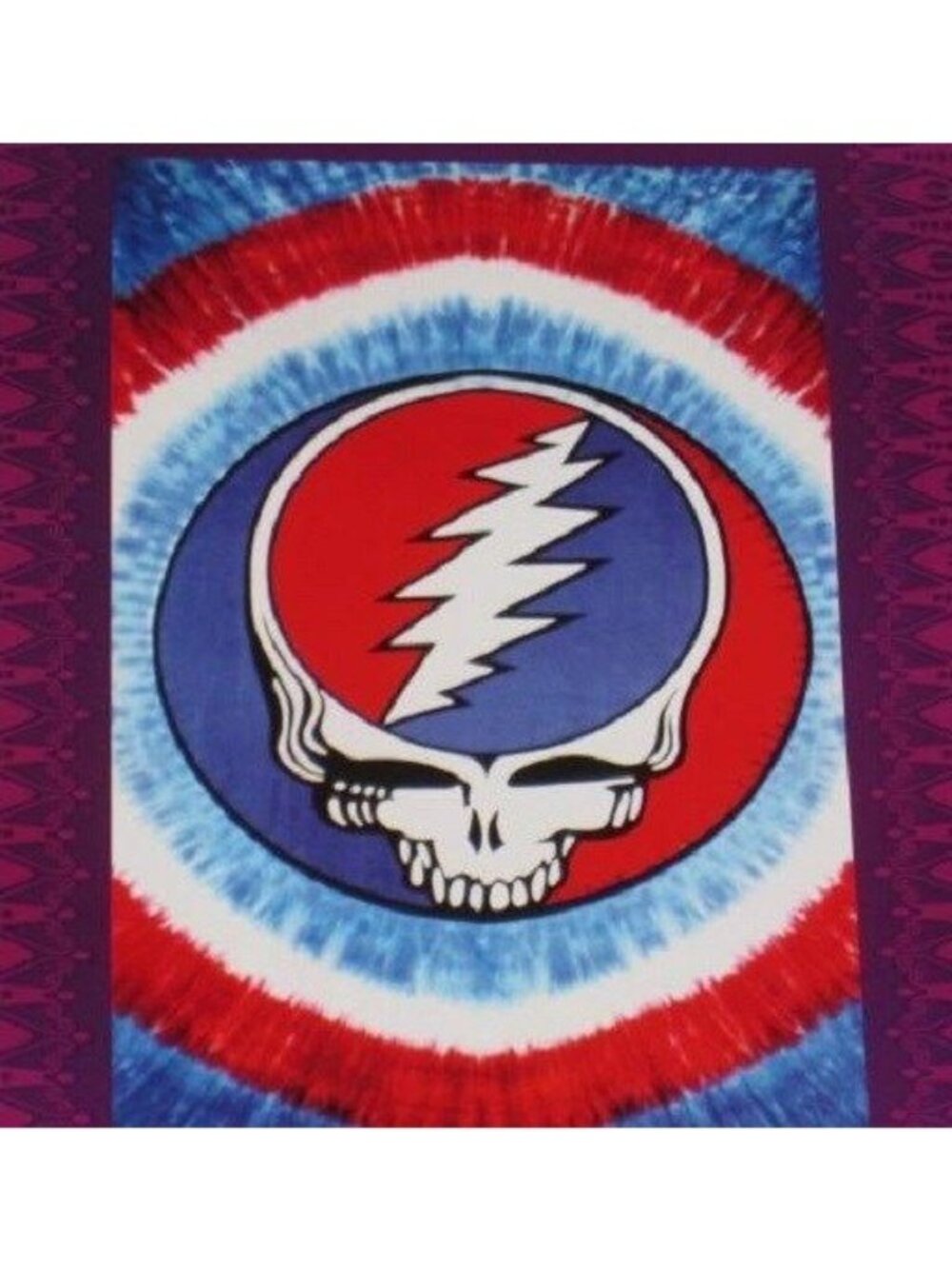 New Grateful Dead Steal Your Face Red White Blue Large Tapestry Bed Cover 60X90
